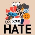 Illustration of online hate
